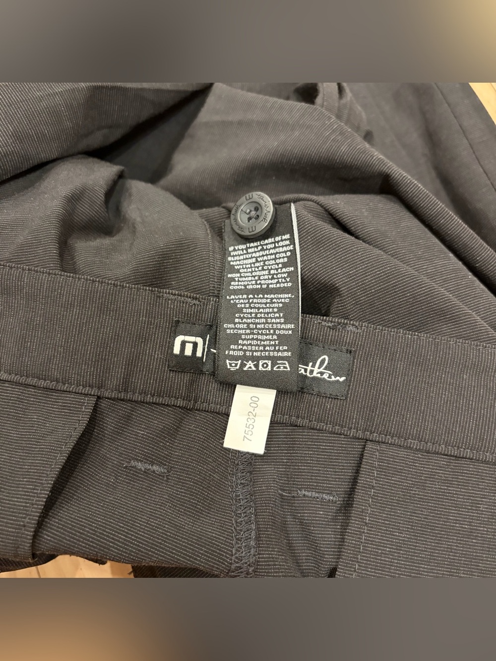 Travis Mathew Lightweight Black Grey Casual Dress Golf Pants - Men’s Size 38 - Picture 5 of 9
